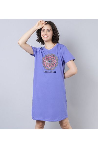 Aila Women's Sleepwear Violet Dress
