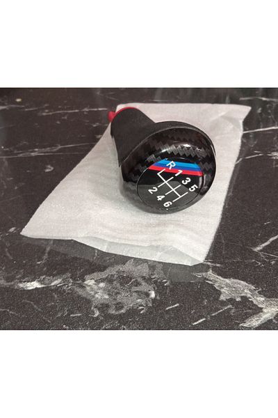 İthal BMW 6 Serie Gear Shift Knob - Forward Manual Transmission, Carbon Cornered Frame M-Tech