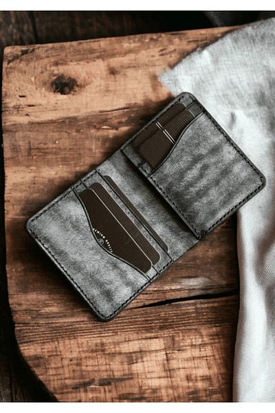 Safir Leather Δερμάτινο πορτοφόλι Babil Italian Grey