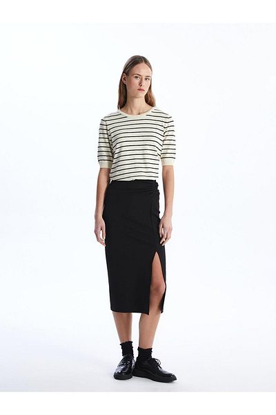 LC Waikiki Γυναικεία φούστα Crepe Slim Fit σε γραμμή Α