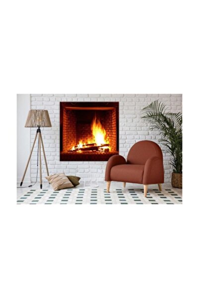 Meteor Galeri Şömine Dekoratif Kanvas Tablosu