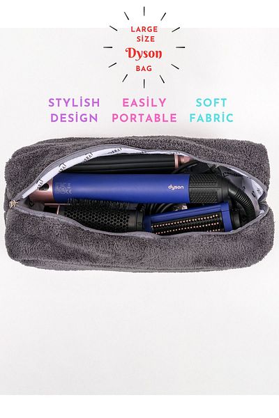 vosvera Dyson Airwrap kompatibilis - nagy méretű sminkrendező, könnyen tisztítható sminktáska belső szövettel