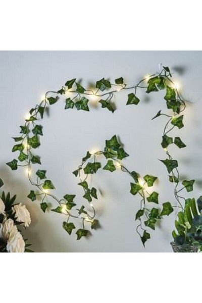 casadilegno Decorative Green Leaf Artificial Ivy And 3 Meters Fairy Led Daylight