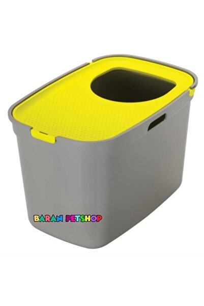 Moderna Top Cat Kapalı Kedi Tuvaleti 39x59x38cm (gri- Sarı)
