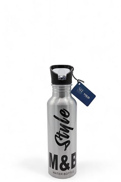 M&B WATER BOTTLE زجاجة مياه من الألومنيوم بمقبض للحمل - زجاجة مياه رياضية يومية للتخييم في الهواء الطلق