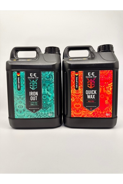 EE CUSTOM CAR E&E Custom Car Quıck Wax Hızlı CİLA 5 Litre ve Iron Out Demir T...
