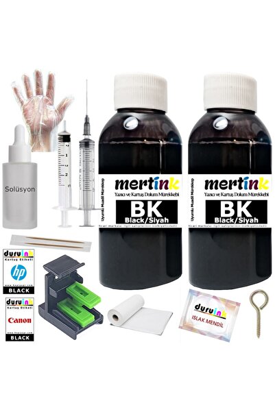 Mertink Hp 1515 1516 2545 (650) Kartuş Dolum Seti 2x100ml Siyah Mürekkep