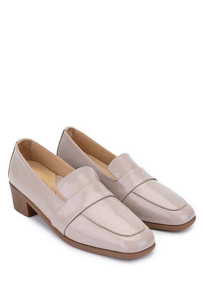 Tamer Tanca Genuine Leather Mink Patent Leather Women's Heeled Shoes