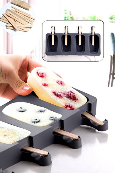 Myend Magnum Dondurma Kalıbı - 4'lü Büyük Boy Pratik Magnum Silikon Dondurma ...