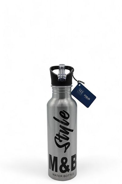 M&B WATER BOTTLE زجاجة مياه من الألومنيوم بمقبض للحمل - زجاجة مياه رياضية يومية للتخييم في الهواء الطلق