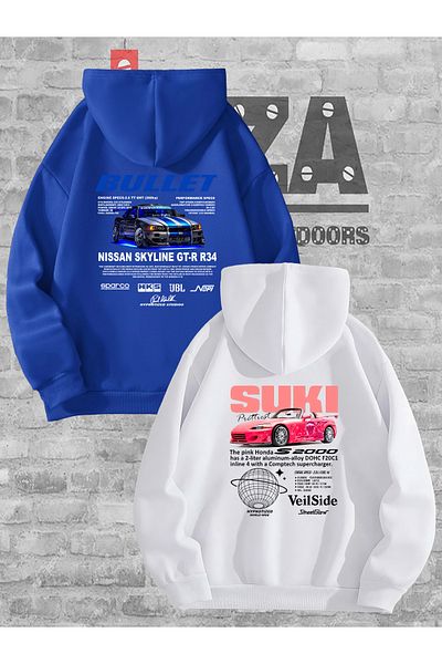 Joza Outdoors Hanorac cu glugă Lover Bullet Design pentru bărbați și femei - Set combinat de 2 cupluri