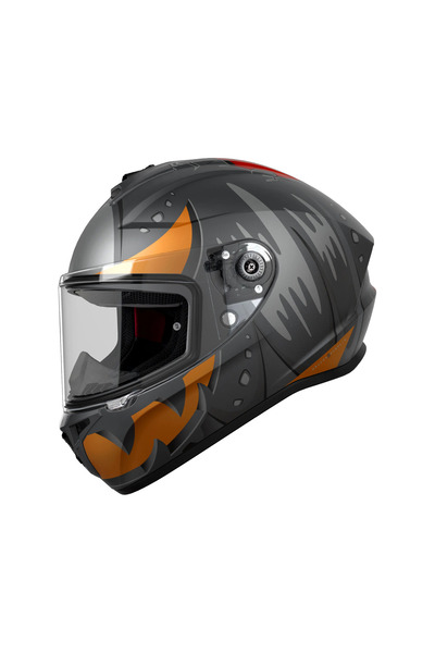 AXXIS Draken S Pumpkın B4 Mat Turuncu Siyah Vizör Hediyeli Motosiklet Kaskı