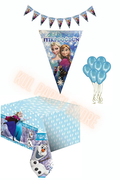 FOKUL Elsa Anna Frozen Doğum Günü Süsleme Seti Karlar Ülkesi Karlar Kraliçesi...