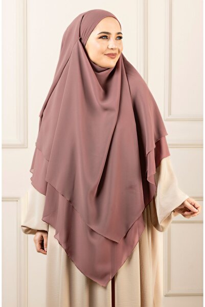 Ns nowascarf Sufle Khimar Peçeli Şifon Şal Menekşe