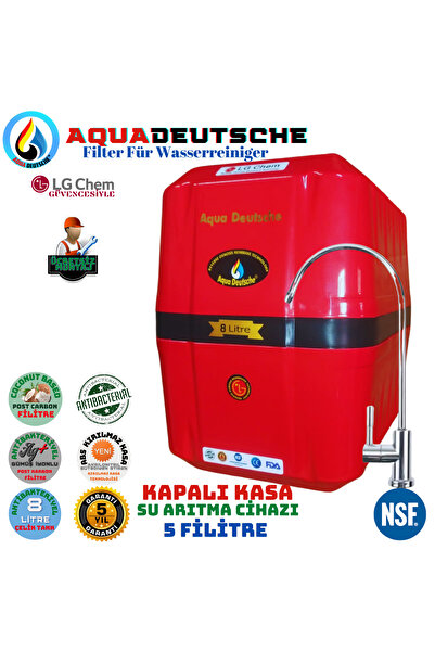 light gastro Aqua Deutsche Montaj Dahil Kırmızı Renk 14 Aşama 7 Filitre 8 Lit...