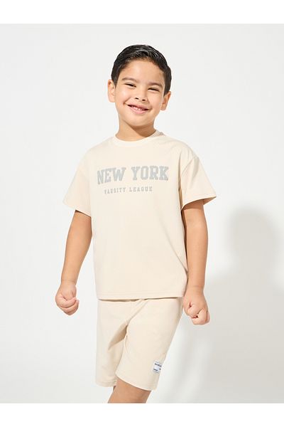 Styli New York Print Oversized T-Shirt & Shorts Set