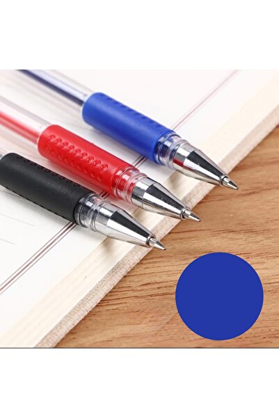 TOYGAR 12 Blue Plastic Pens - Ballpoint Gel Tips