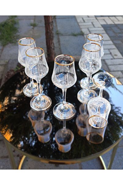 SEÇKİNEV Grappa Eyfel Gerçek Altın Kahve Yanı Bardak&Kadeh