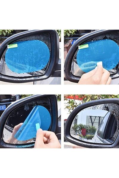 Luti Concept 2Pcs Car Side Glass Rearview Mirror - Waterproof Film, Auto Exterior Mirror Rain Slider, Film Anti-Fog