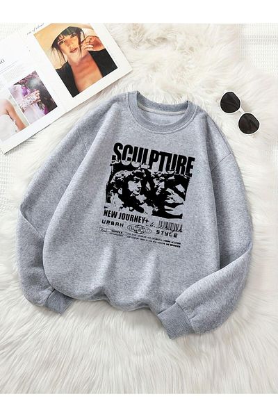 BENROMA Φούτερ Unisex Oversize - Sculpture Printed, Crew Neck