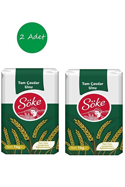 Söke 2 Adet Tam Çavdar Unu 1 kg