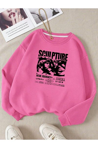 BENROMA Φούτερ Unisex Oversize - Sculpture Printed, Crew Neck