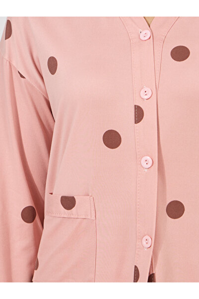 Take Two By Styli Polka Dot Print Long Sleeve Shirt & Pyjama Set