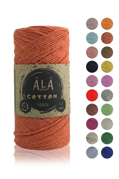 aladepo حبل أميجورومي - قطن محبوك، 1.5 ملم - 100 جرام