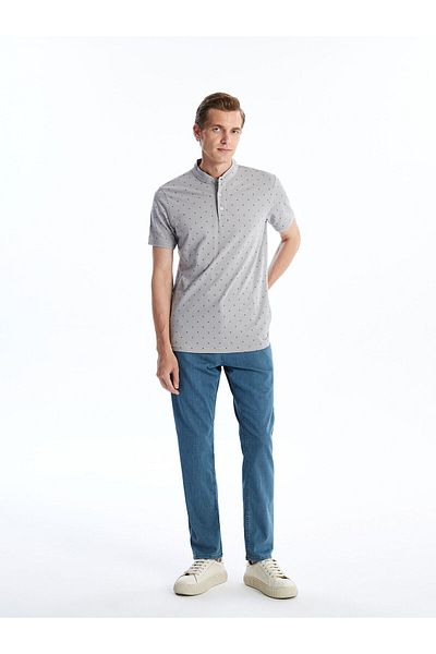 LC Waikiki Lcw - Men's Short Sleeve Pique T-shirt with Prevailing Collar Pattern