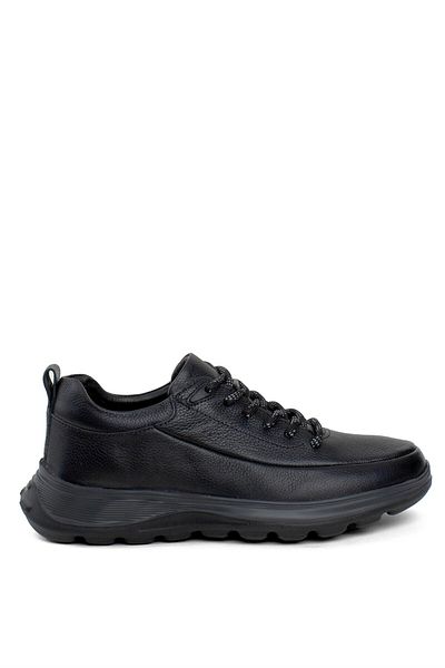 MARCOMEN 152-20187 Men's Black Genuine Leather Casual Shoes