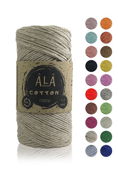 aladepo Amigurumi Thread -CottonKnitting, 1.5mm - 100 Grams