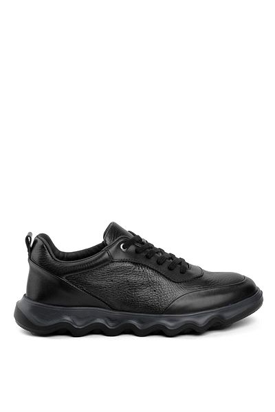 MARCOMEN 152-20414 Men's Black Genuine Leather Casual Shoes