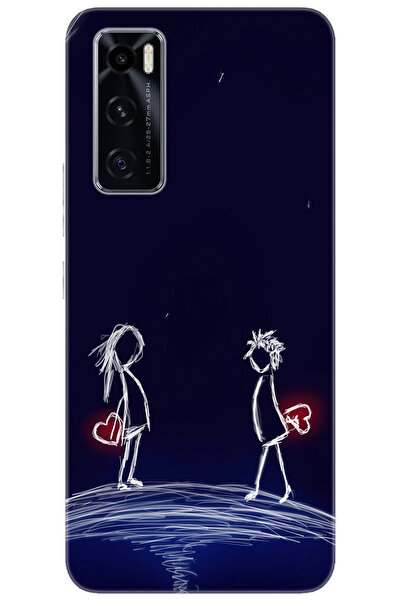 vivo Y70 (V2023) Uyumlu Kılıf Desen Baskılı Silikon Aşk Tasarım STK:306 CP-58...