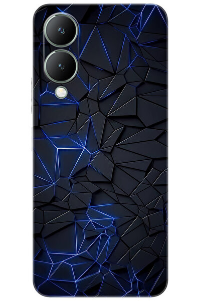vivo Y17S (V2310) Uyumlu Kılıf Desen Baskılı Silikon Prizmatik Tasarım STK:66...