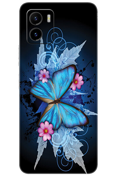 vivo Y15S (V2120) Uyumlu Kılıf Desen Baskılı Silikon Kelebek Resim STK:550 CP...