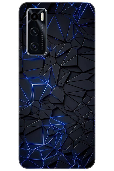 vivo Y70 (V2023) Uyumlu Kılıf Desen Baskılı Silikon Prizmatik Tasarım STK:667...