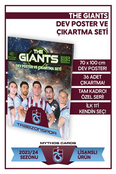 Mythos Cards Trabzonspor - Giant Giant Poster and Sticker Set
