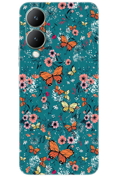 vivo Y17S (V2310) Uyumlu Kılıf Desen Baskılı Silikon Kelebek STK:680 CP-3gnQVJn