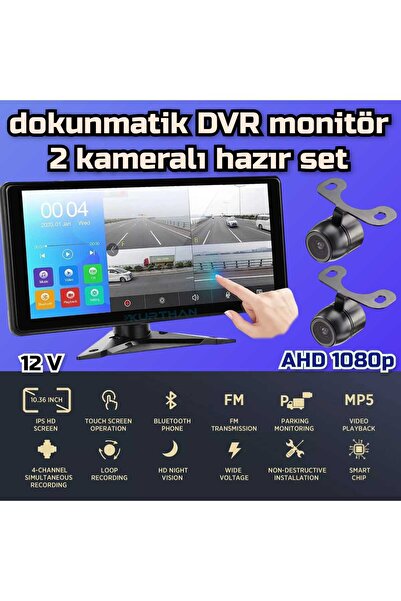 Twogo 10.36'' DOKUNMATİK  DVR EKRAN VİDEO MÜZİK TELEFON EKRAN YANSITMA  2 ADE...