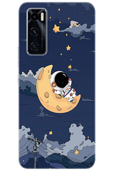 vivo Y70 (V2023) Uyumlu Kılıf Desen Baskılı Silikon Astronot STK:684 CP-suroB3X