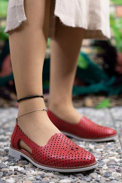 Riccon Women's Red Casual Shoes0012503