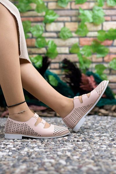 Riccon Puderfarbene Freizeitschuhe für Damen0012502