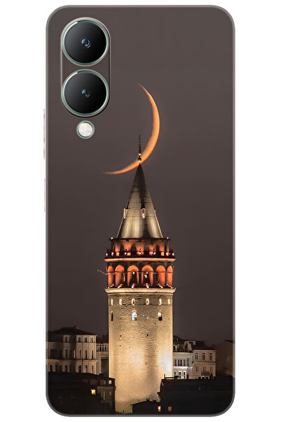 vivo Y17S (V2310) Uyumlu Kılıf Desen Baskılı Silikon Galata Kulesi STK:673 CP...