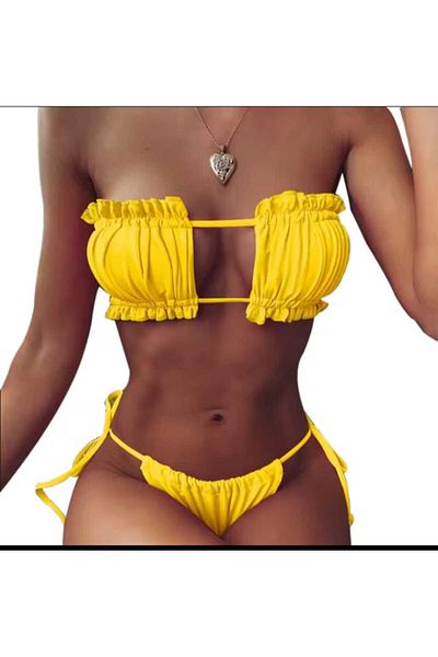 gigigiyim Brazilian Model Drawstring Bikini Set