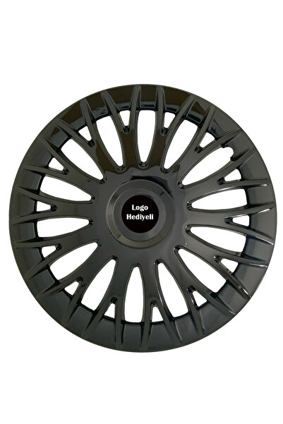 ForWay Toyota Yaris Siyah Kırılmaz Jant Kapağı 15"inç 4 adet (Logo Hediyeli)