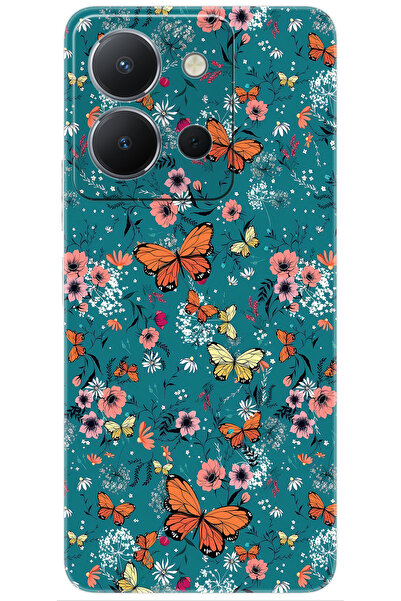 vivo Y36 (V2247) Uyumlu Kılıf Desen Baskılı Silikon Kelebek STK:680 CP-CLYEDkX
