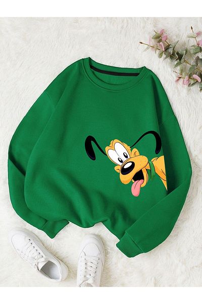BENROMA Φούτερ Unisex Oversize Crew Neck - Cute Dog Printed