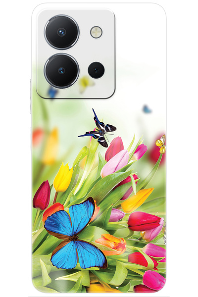 vivo Y36 (V2247) Uyumlu Kılıf Desen Baskılı Silikon Kelebekler STK:542 CP-mfK...