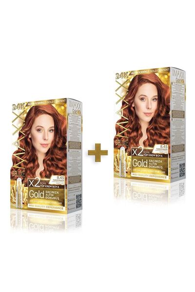 MAXX DELUXE Golden Beauty 24k 8.45 Tarçın Bakır Boya Seti 2 Adet