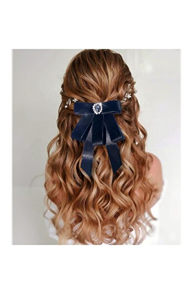 Pegu SİYAH KADİFE KURDELE ÖZEL TASARIM OTOMATİK TOKA TAŞ DETAYLI